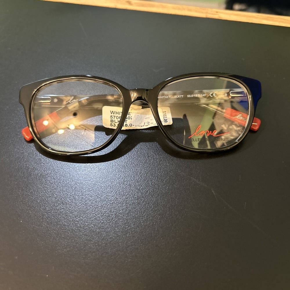 LOVE ELLEN DEGENERES WHITNEY Tortoise Eyeglasses Frame 53/18/140 FRAME ONLY
